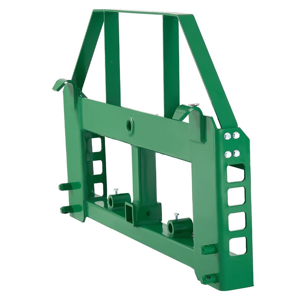 Skid Steer Pallet Frame, 1814 Kg Rated Load Capacity, 115 Cm Pallet Fork Frame Attachments with 50.8 Mm Hitch Receiver & Spear Sleeves, Fit for John