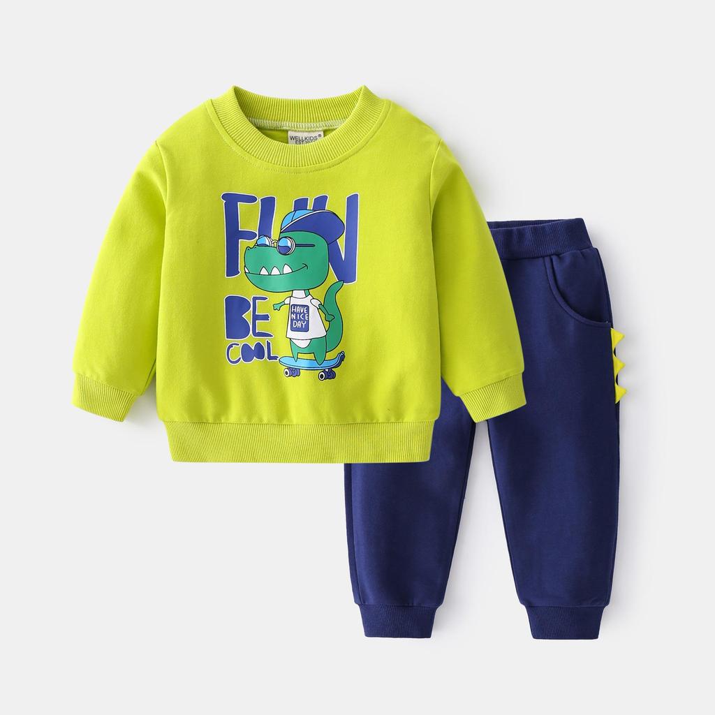 2023 Spring Cute Cartoon Print Casual Set for Kids