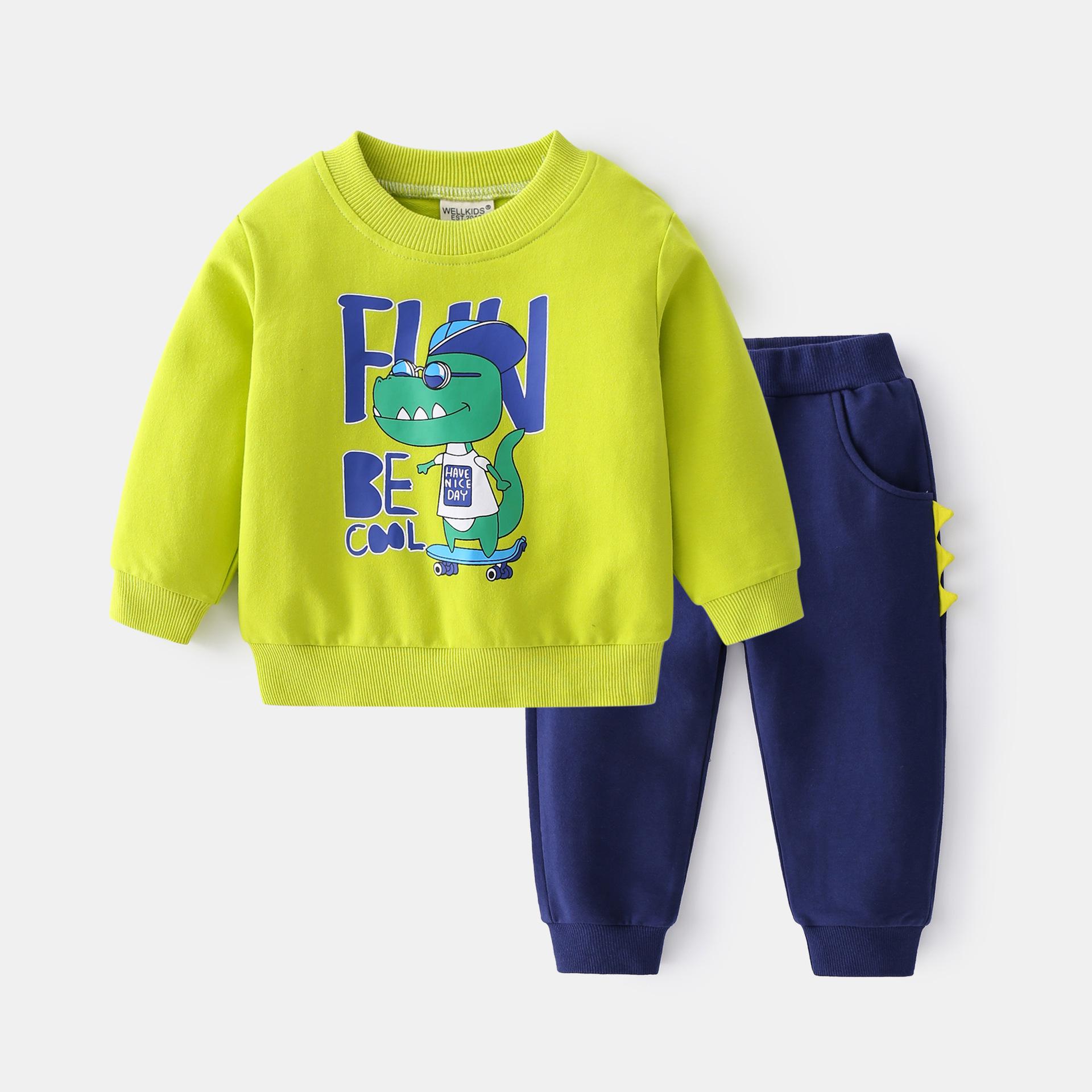 

2023 Spring Cute Cartoon Print Casual Set for Kids 100 cm