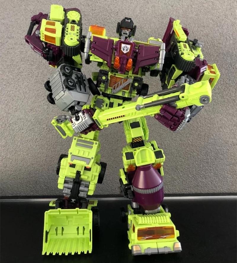 NBK 6 In 1 New Transformation Toys Movie Anime Devastator Action Figure KO G1 Robot Car Engineering Vehicle Model Boy Kids Gift
