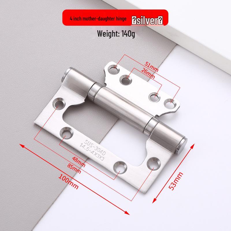 Automatic Stainless Steel Spring Hinge with Invisible Buffer for Wooden Doors