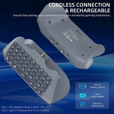 Wireless Keyboard Controller BT 3.0 Built-In Speaker Wireless Gaming Keypad Handle Wireless Controller Chat Pad for PS5 Gamepad