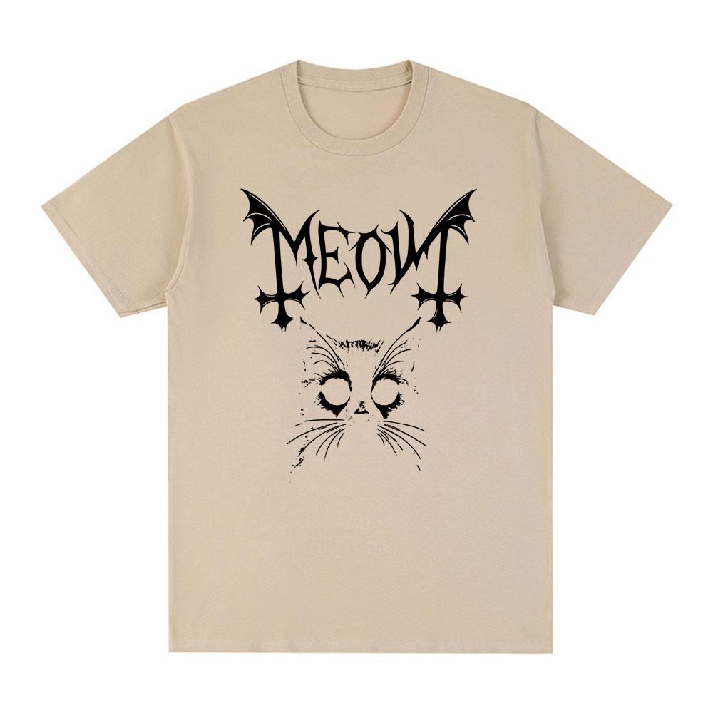 Meowl Cat Owl Funny Meme Brainrot Tshirts Mens Clothing Fashion Harajuku Short Sleeves Tees Cotton Summer T Shirts Streetwear