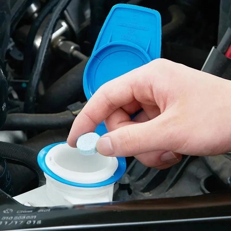 20PCS Pink Solid Cleaner Car Windscreen Wiper Super Concentrated Effervescent Tablets Glass Toilet Cleaning Car Accessories