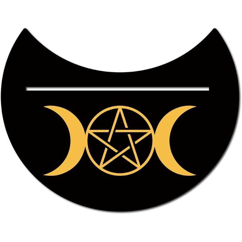 Witchcraft Supplies Wood Cards Stand Holder Moon Phases Tarot Altar Stand Holder Witch Divinations Tarots Display Base