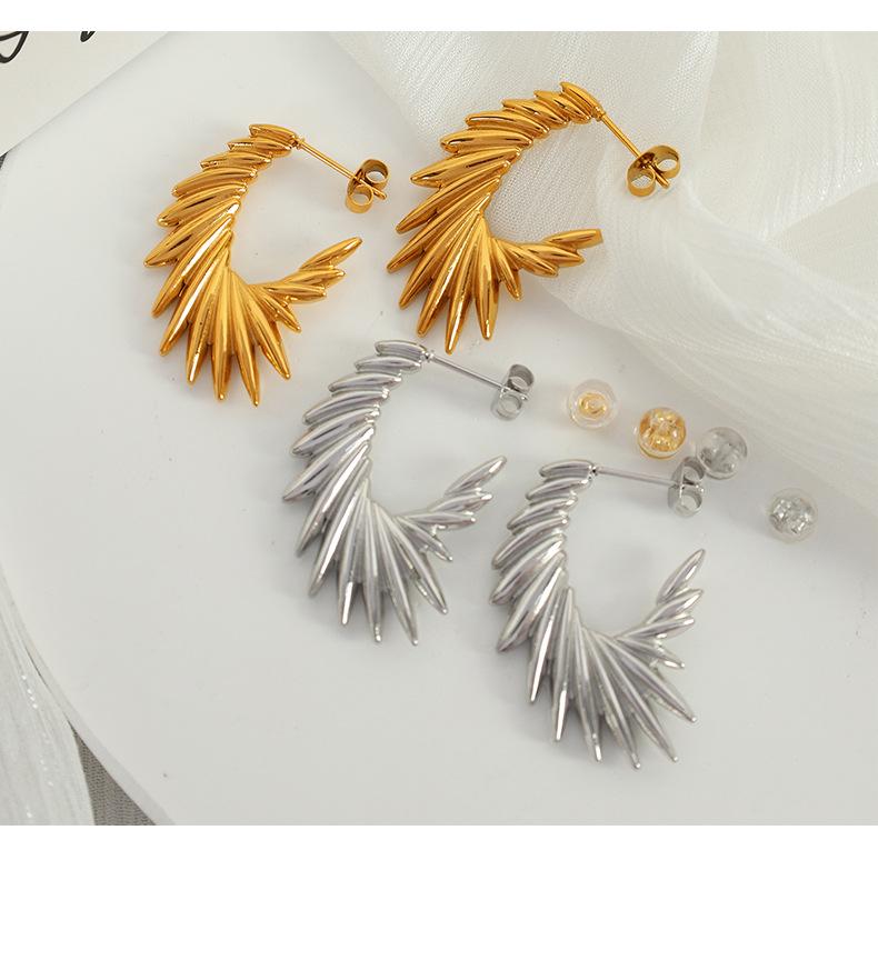 Angel Wings Titanium Steel Stud Earrings – Elegant, Fashionable Jewelry for Women