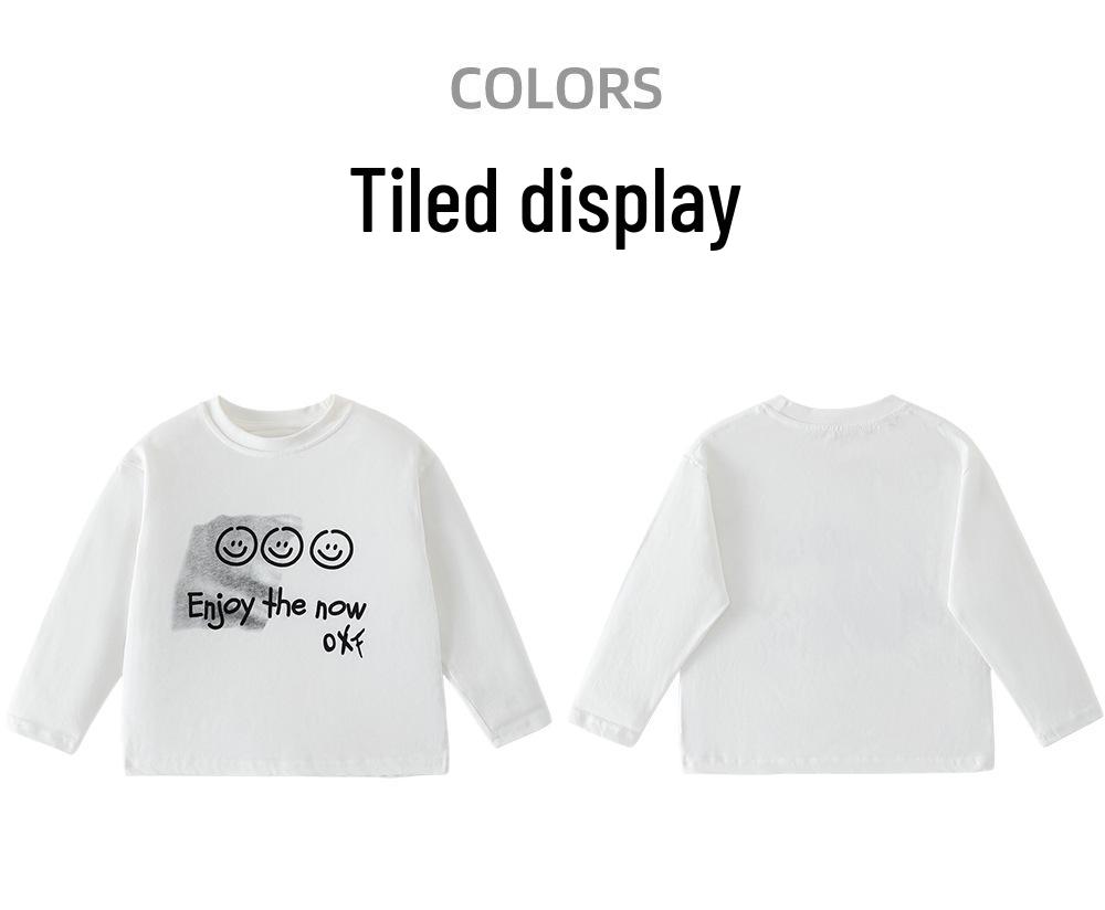 Beiteng Autumn Kids' Korean Style Pure Cotton Long Sleeve Cute Top
