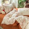 Class A Bamboo Cotton Double Layer Soft Four-Piece Floral Gauze Set for Mothers & Babies - Includes Student Dormitory Three-Piece Set
