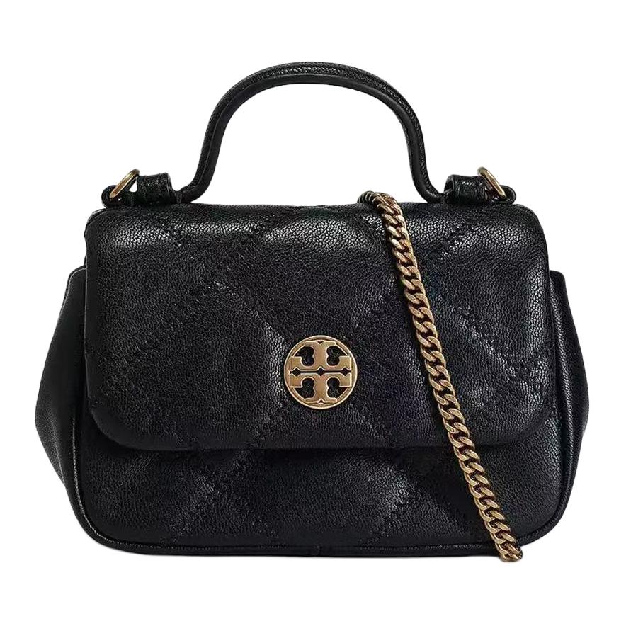 

Tory Burch Willia Nano Metal Logo Chain Shoulder Crossbody Mini Bag Women bags Black 159453-001 Basic Set (Bag+Dust Bag)