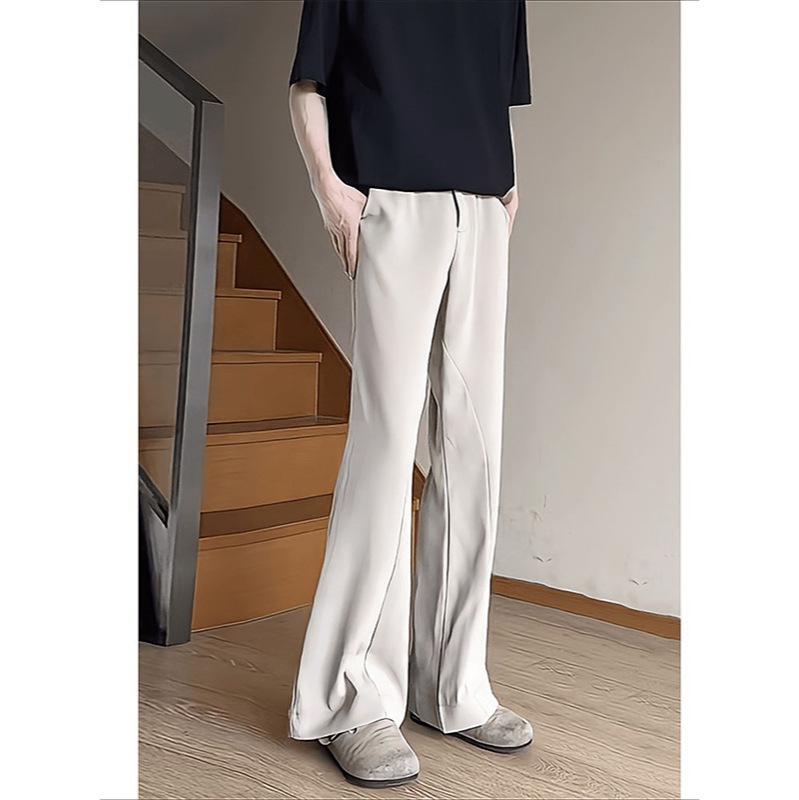 517 Herren Sommer Micro Flare Hose - High-End Drapierung, Handsome Rogue Silhouette Säbelhose