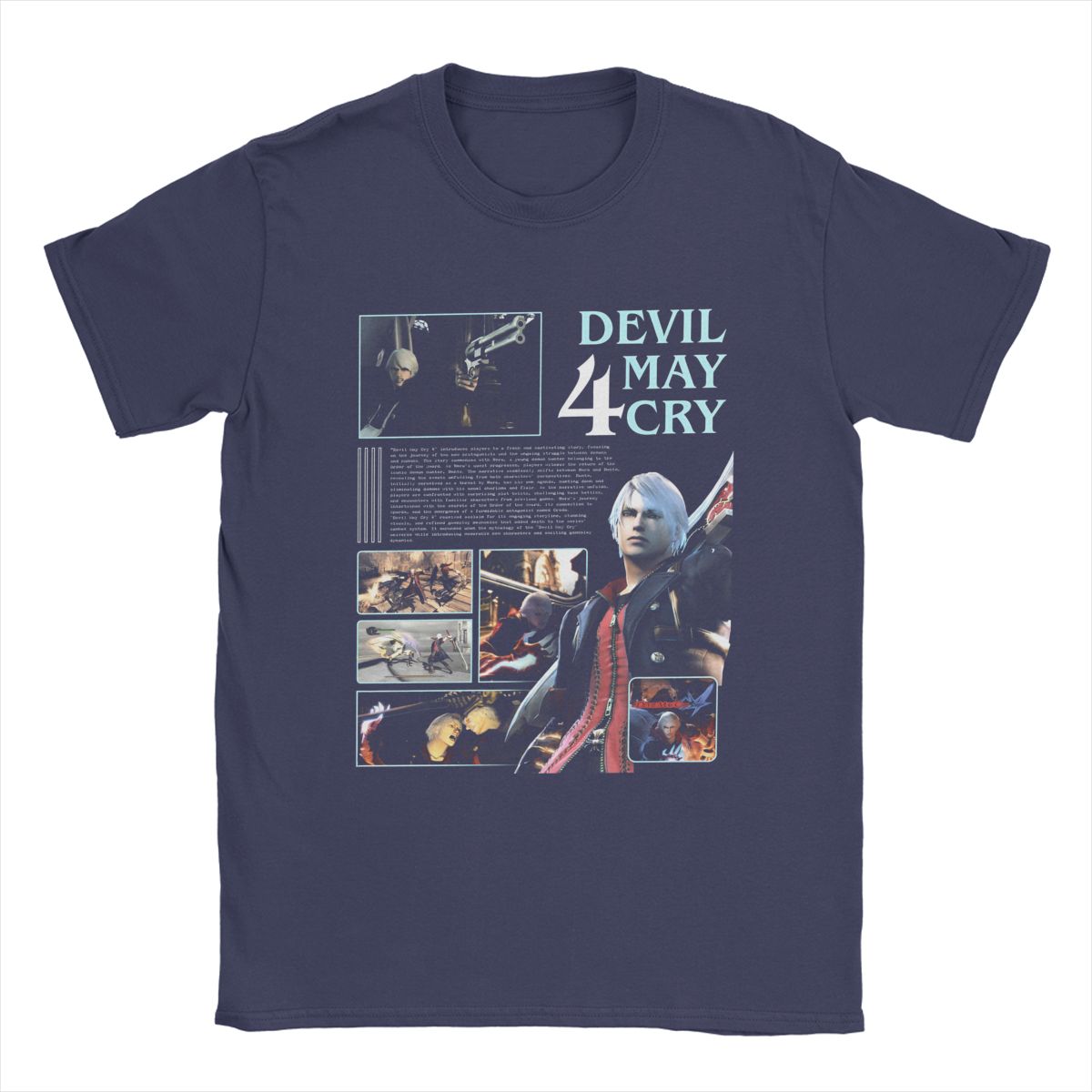 

Funny Devils Action Game May Cry T-Shirt Men Crewneck Cotton T Shirts PC Gaming DMC Short Sleeve Tee Shirt 4XL 5XL Tops 4XL