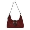 Women's Retro Suede Crossbody Bag - Versatile Autumn/Winter 2025 Single Shoulder Underarm Style