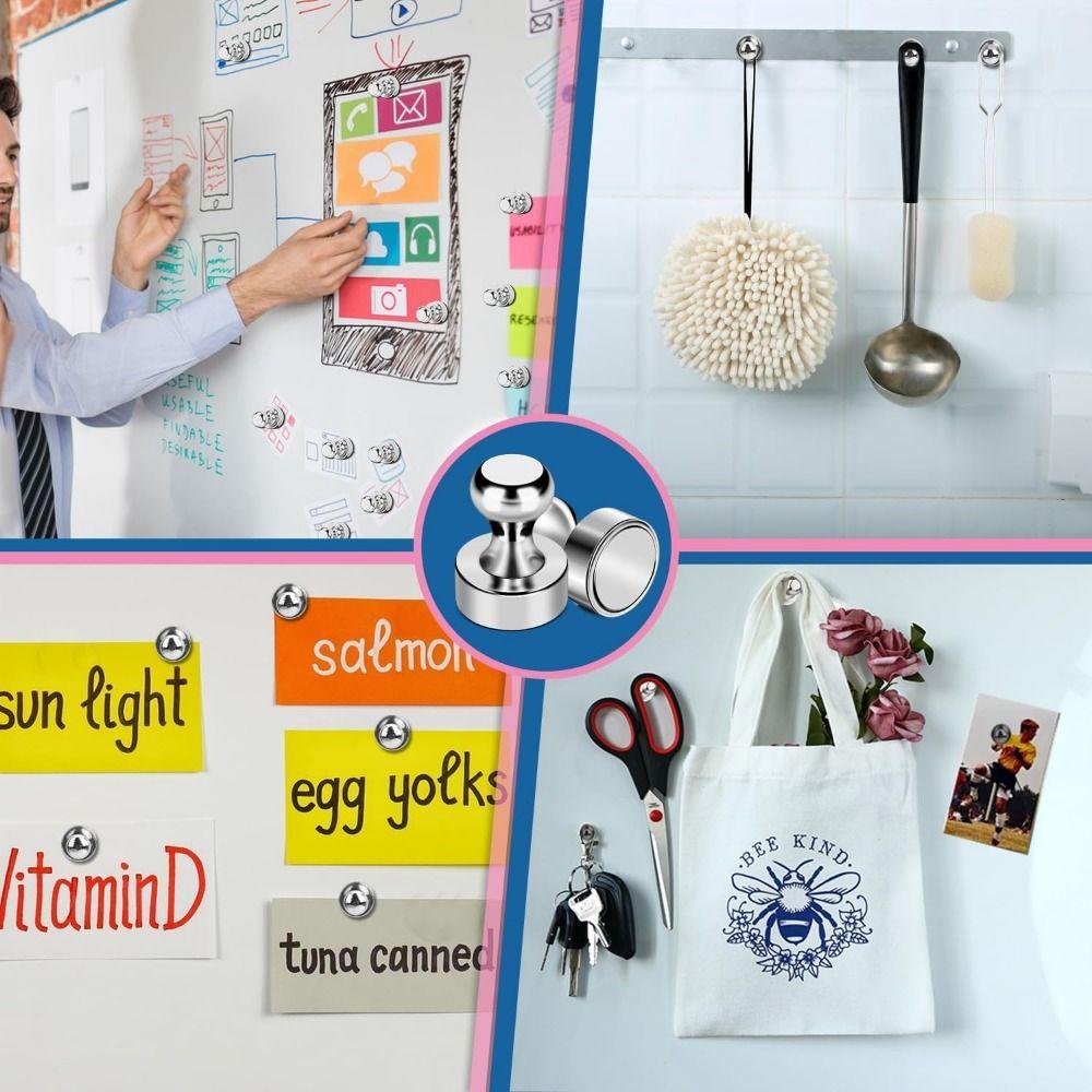 10Pcs Durable Magnetic Push Pins Powerful Small Neodymium Magnets Sucker Thumbtack  Refrigerator