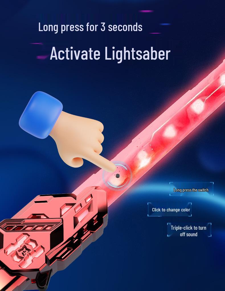 New Fire Whirlwind Double-Edged Laser Light-Up Retractable Sword Toy for Kids - Hot Selling Internet Sensation