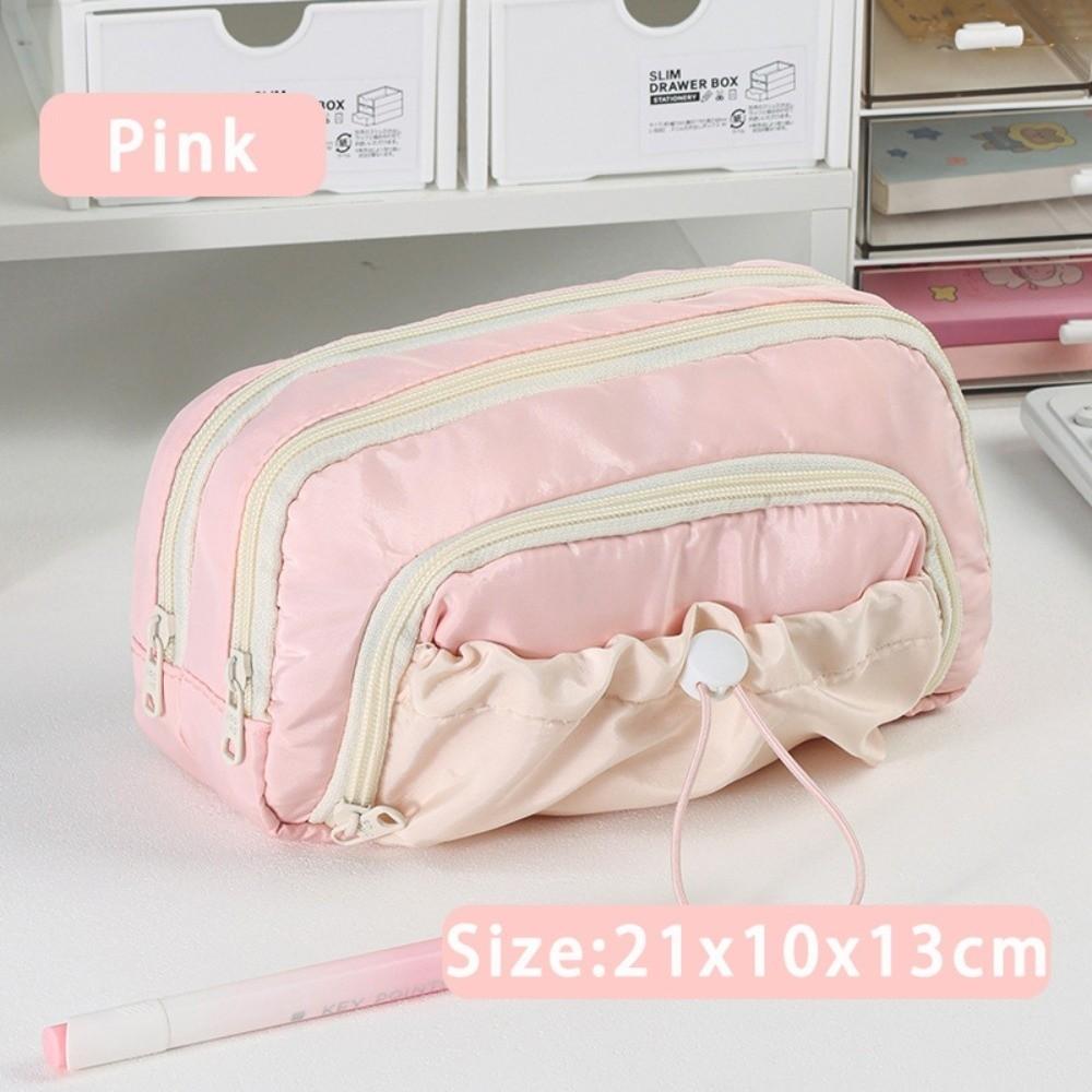 Zipper Pen Bag Five-Layer Pen Storage Bag Multifunctional Pencil Box Student