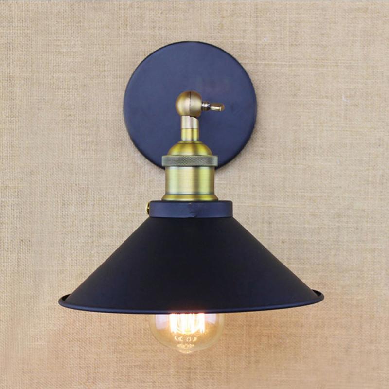 Loft Vintage Wall Lamp Metal Glass Retro Antique Ceiling Lamp Metal Industrial Decor Lighting