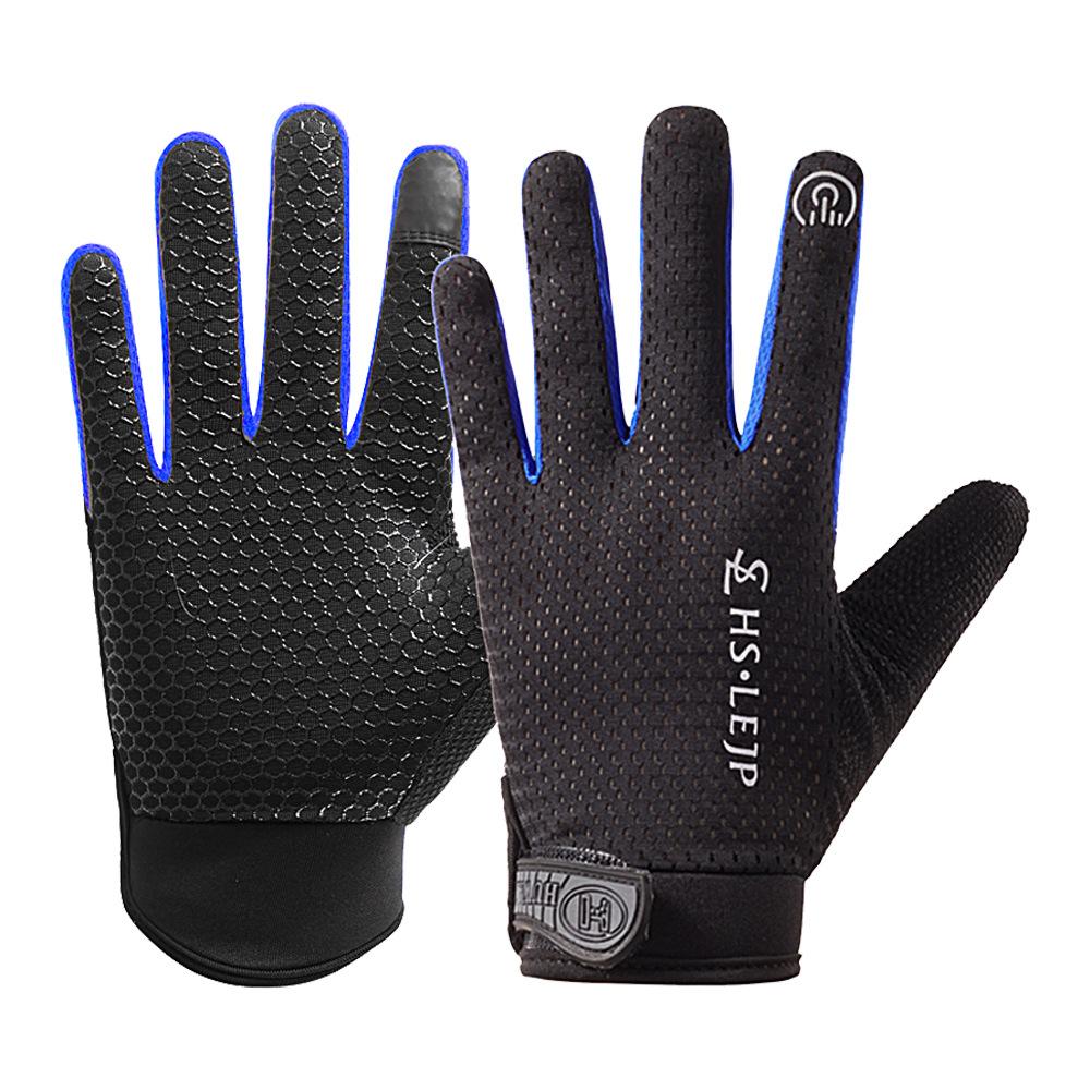 Cycling Gloves Men and Women Touch Screen Thin Ice Silk Outdoor Frisbee Climbing Full Finger Fishing Fitness Bike Riding Anti Slip Gloves