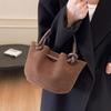 Wholesale Niche Leopard Print Bag Women's 2025 New Autumn and Winter Versatile Messenger Bag Suede Portable Bucket Bag