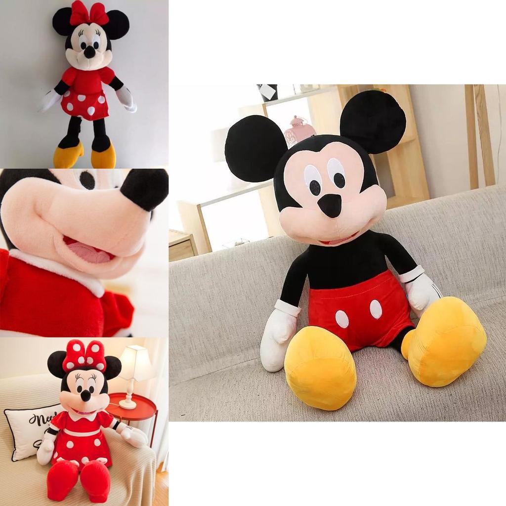 Rozkošní plyšoví panáčci Mickey Mouse a Minnie, ideální pro dětské narozeninové oslavy