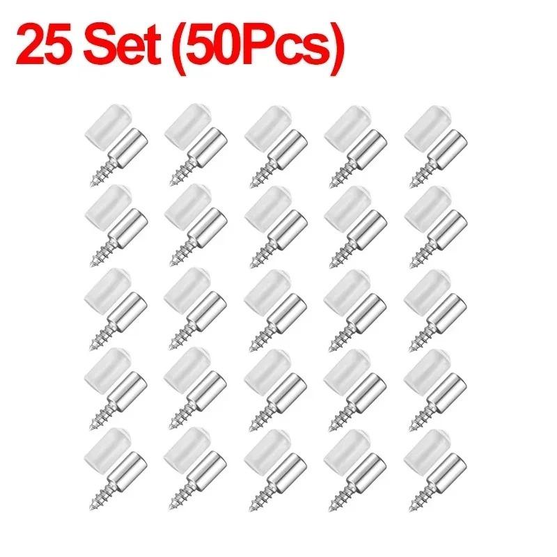 100/10PCS Self Tapping Screw Layer Plate Holder Wardrobe Septum Brackets Fixed Screw Shelf Support Pegs with Non-Slip Sleeve