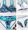 2024 European & American Floral Gathered Bikini Swimsuit
