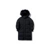 Li Ning Water-Resistant Long Hooded Down Jacket Women Outerwear Black AYMP058-3