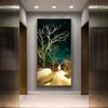 Abstract Decorative Paintings Gold Leaf Wall Art Canvas Interior Painting Modern Poster and Print for Living Room Home Decor