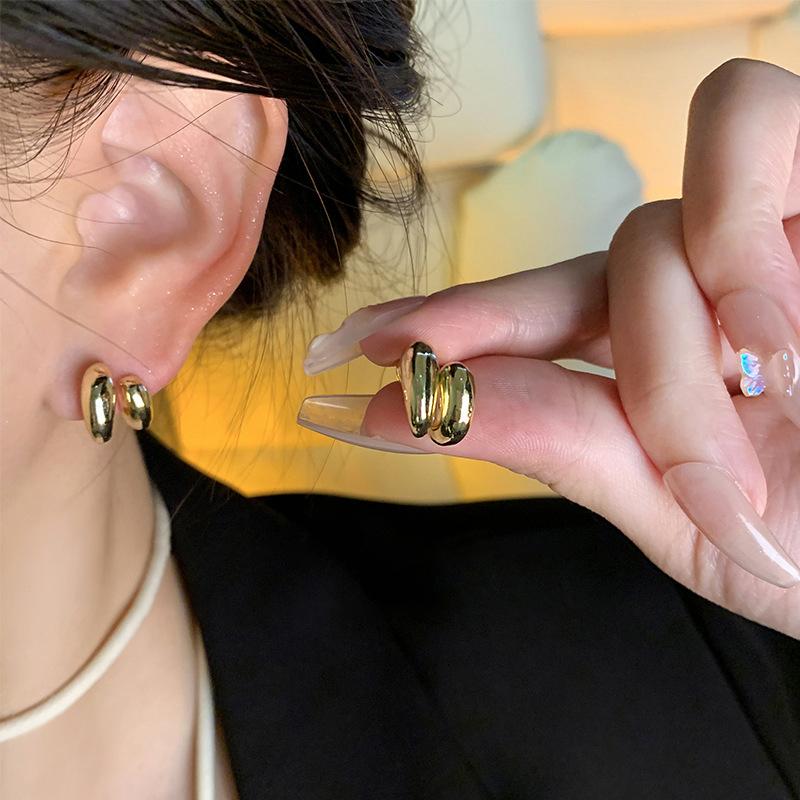 

1 пара простых темпераментных геометрических серег для женщин и девочек, модные универсальные серьги, повседневная одежда, ювелирные аксессуары, подарки серебряный