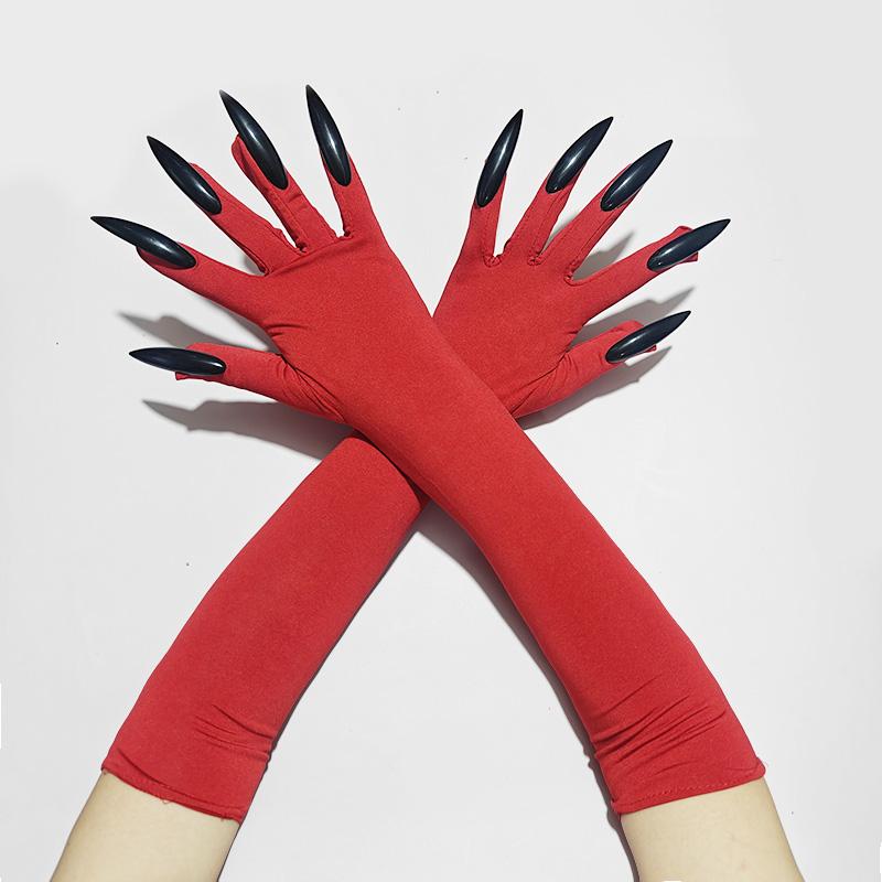 Cosplay Halloween 45cm Gants Griffes Drôles Ongles Longs Horreur Convient Pour Fête Déguisement Jeu de Rôle Et Performances Thriller One Size gray