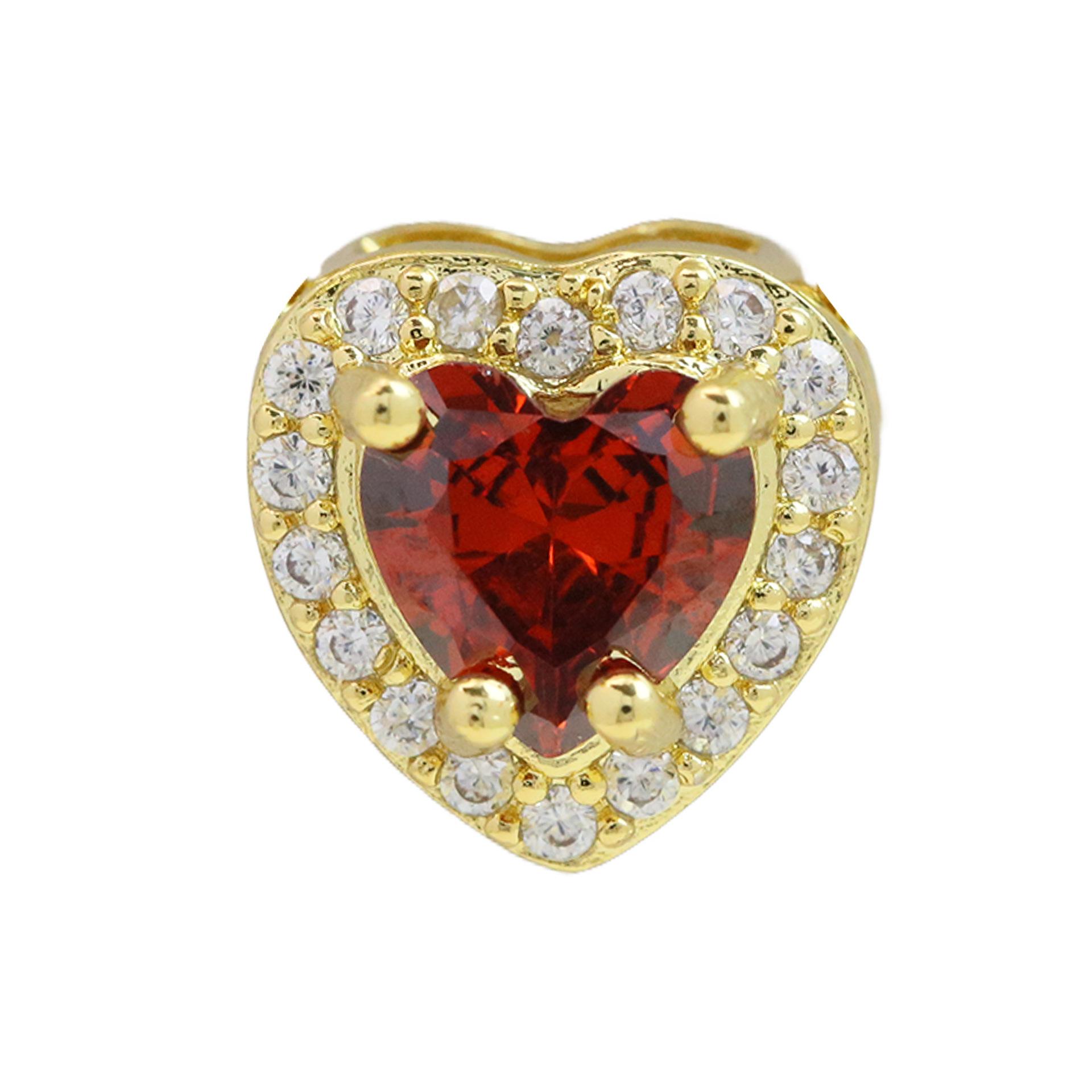 Heart-shaped December birthstone with English alphabet pendant peach heart love name Valentine s Day necklace