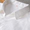 Nuova Camicia Estiva da Uomo Trendy a Maniche a 3/4 in Seta Ghiacciata Larga Sottile Traspirante Monocolore Camicia in Chiffon