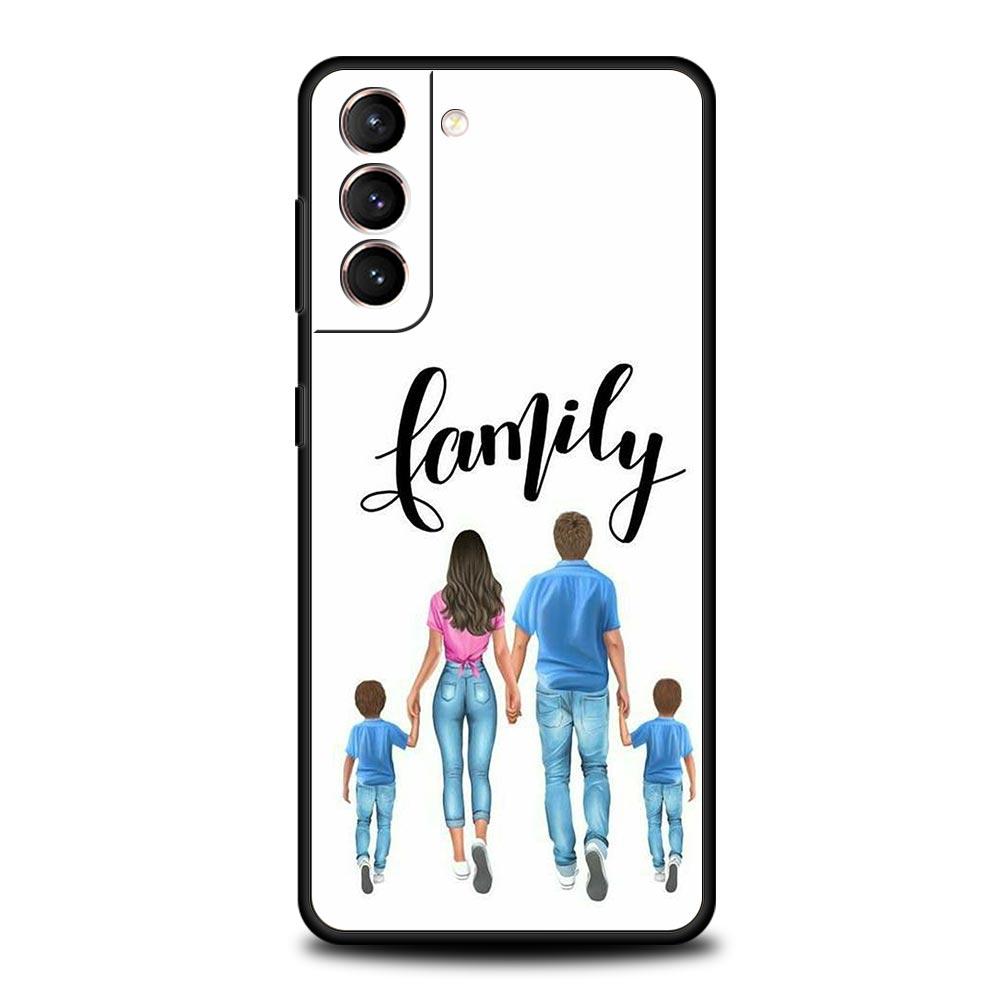 Mode Super Mama Papa Handyhülle Für Samsung Galaxy S25 S24 S23 S22 S20 Ultra S21 FE 5G S10 Plus S10E Weiche TPU-Hülle For Samsung S25Ultra black