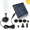 11/15.5cm Solar-Charged Water Fountain Pumps (with Panels) – 8-Nozzle Sets for Outdoor Watering and Garden Decor