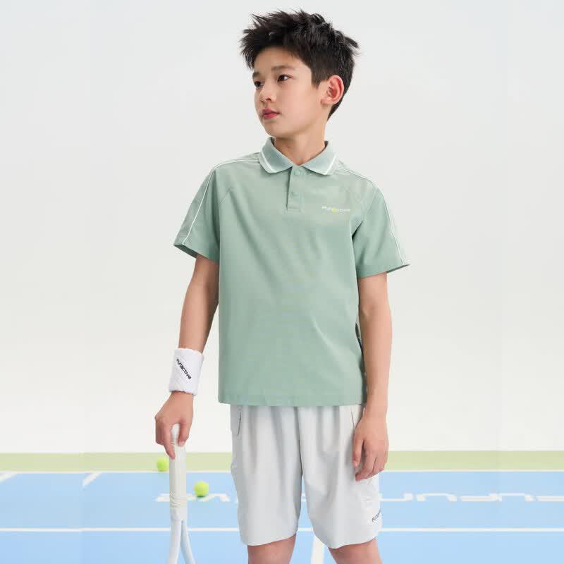 FUN ACTIVE Girls' Short Sleeve Quick-Dry Polo Sports Top