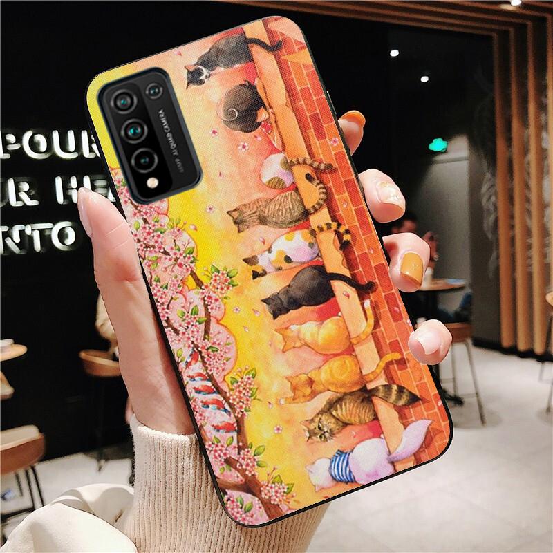 Cartoon Katzen Katze Handyhülle für Huawei Honor 50 10X Lite 20 7A 7C 8X 9X Pro 9A 8A 8S 9S 10i 20S 20lite 7X 10 lite