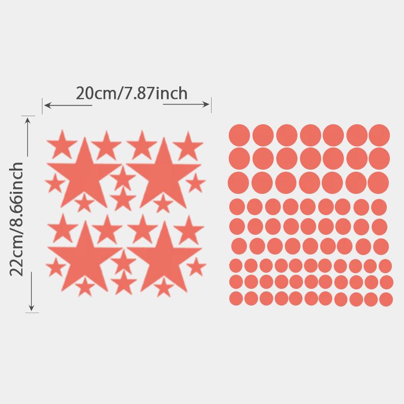 Glow In The Dark Moon And Star Wall Stickers For Kids Bedroom Living Room Decor Luminous Wall Decals Children's Room Wall Art Night Sky Stickers