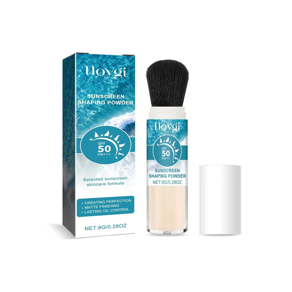 SPF50 Sonnenschutz Puder lose Puder Abdeckung Poren Ölkontrolle Transparent Matt Sonnenblock Wasserdicht Vollständige Deckkraft Make-up Fixierpuder