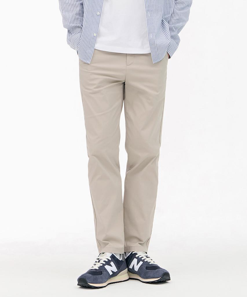 CHASECULT Men'S Tapered Side-Banding Chino Pants - Beige
