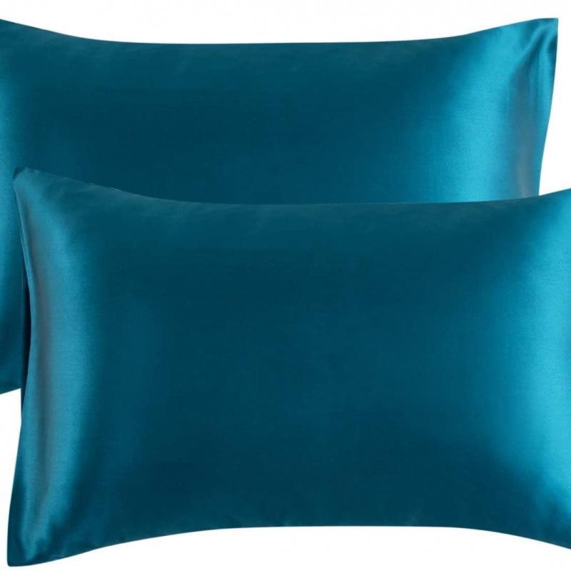 Ice Silk Imitation Pillowcase - Stain Resistant, Thickened, Pair Pack, Free Shipping
