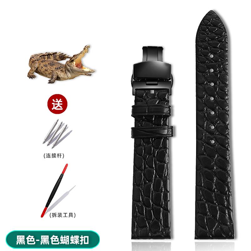 Alligator Wacth Strap Ultra Thin 12 13 14 15 16 18 20 22mm Men Women Black Brown Blue Crocodile Leather Watchband For Any Brands