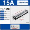 1Pcs Dual Row Barrier Screw Terminal Block Wire Connector 15A 600V For Tb Series 3 4 5 6 8 10 12 15 Positions Ways