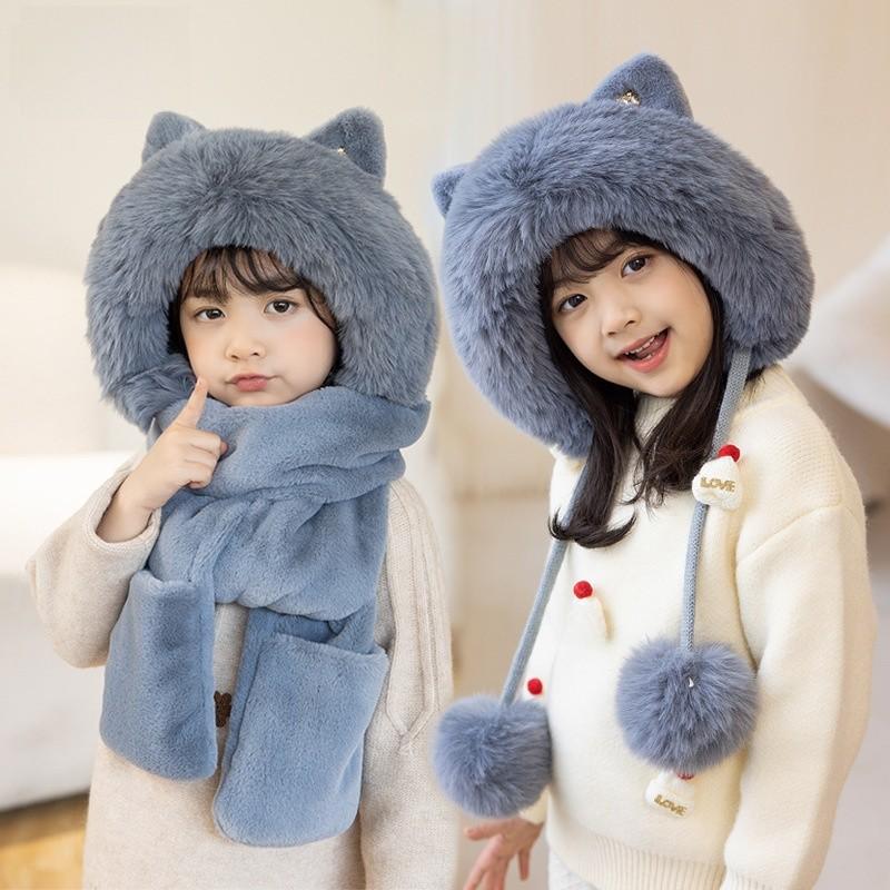 Kleinkind Strickmütze mit Ohrenklappen und Tierdesign für Wärme in kalten Jahreszeiten