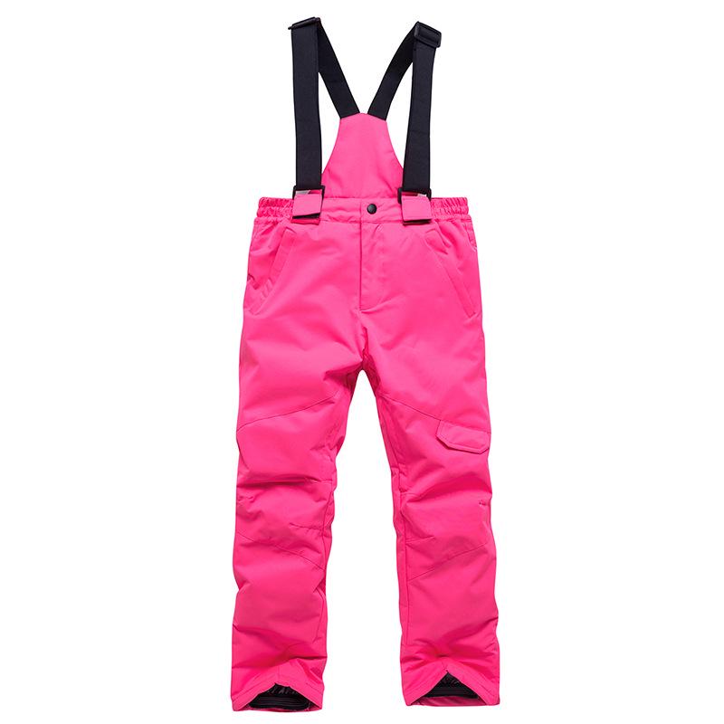 Kids' Waterproof Ski Pants - Cotton-Padded, Windproof, for Boys & Girls, Thickened for Autumn/Winter Warmth.