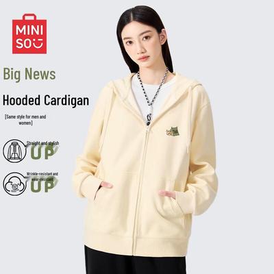 Men's Japanese Style Relaxed Fit Cotton Blend Hooded Cardigan Sweatshirt