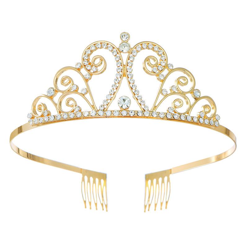New color alloy crystal crown headband bridal wedding dinner accessories birthday crown party hair accessories headdress