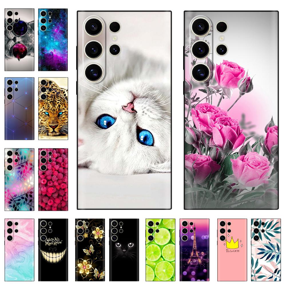For Samsung S25 S 25 Ultra Case Cover Soft Black Silicone Bumper Coque For Samsung Galaxy S25 Ultra S25Ultra Protect Case Fundas