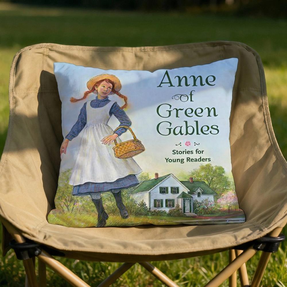 Classic Anne of Green Gables Cushion Cover Soft Reversible Durable Pillow Cover MultiScene Use for Home Car Daily Comfort