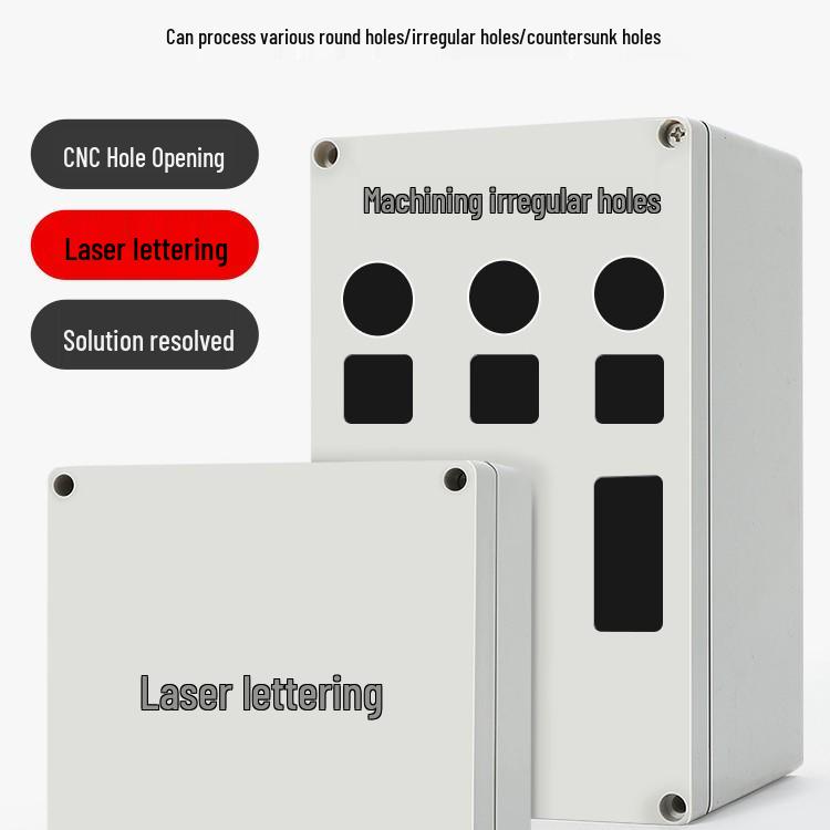 Zewnętrzna wodoodporna plastikowa skrzynka przyłączeniowa z przełącznikiem, uszczelnionym zaciskiem i uszami do monitorowania