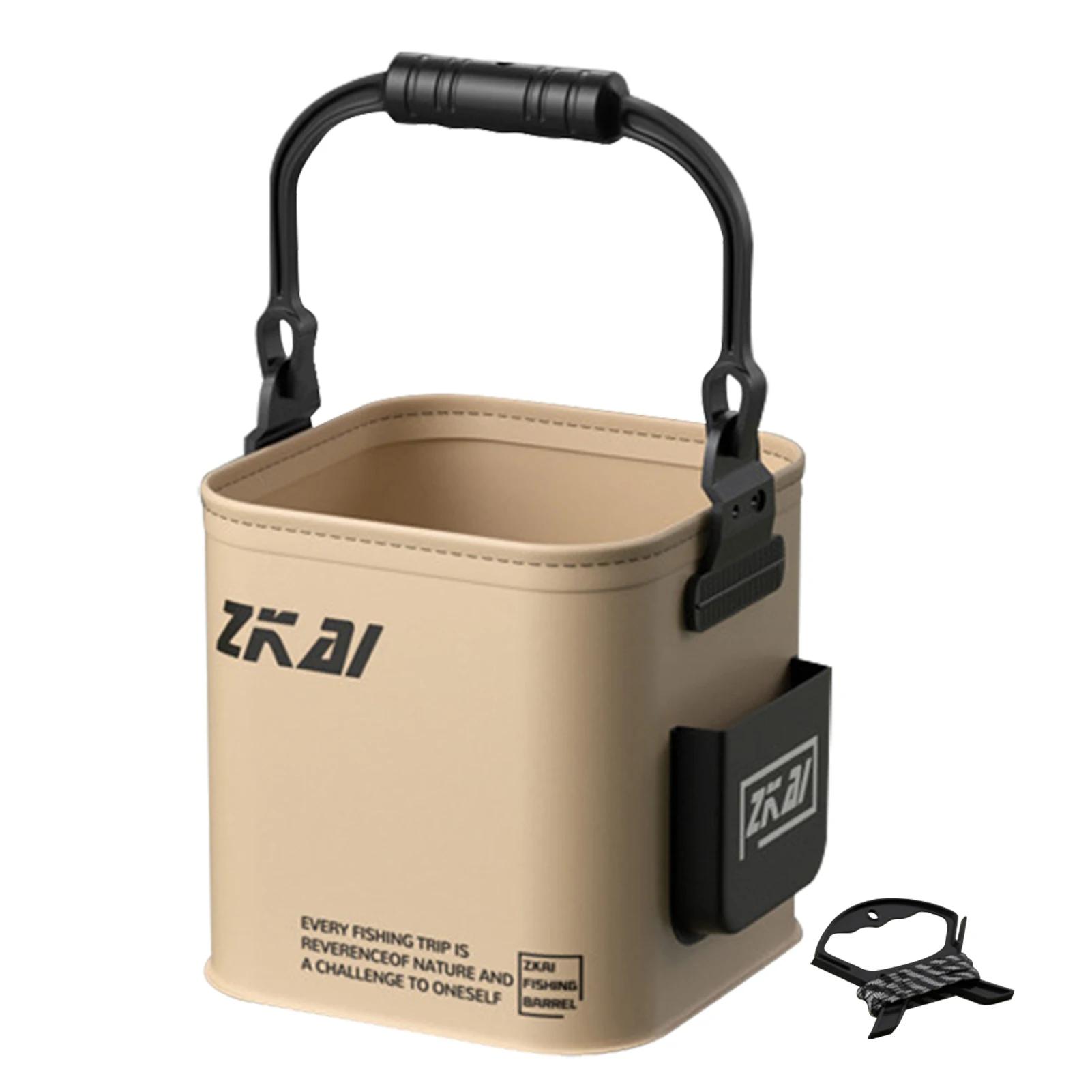 

8L/13L Multifunction Folding Fishing Bucket With Ergonomic Handle Bucket Waterproof Outdoor Camping Bucket Fishing Accessories