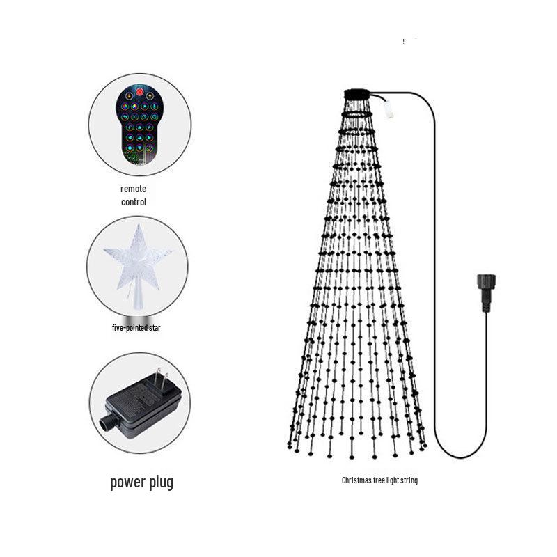 APP-Controlled LED Color-Changing Christmas Tree Lights with Bluetooth, PVC Neon String, Holiday Decoration, and Adjustable Atmosphere Lighting